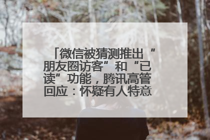微信被猜测推出“朋友圈访客”和“已读”功能，腾讯高管回应：怀疑有人特意反复翻炒流量