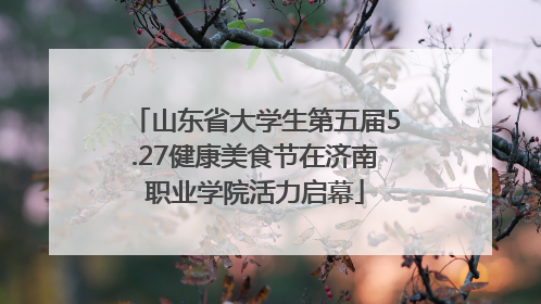 山东省大学生第五届5.27健康美食节在济南职业学院活力启幕
