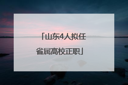 山东4人拟任省属高校正职