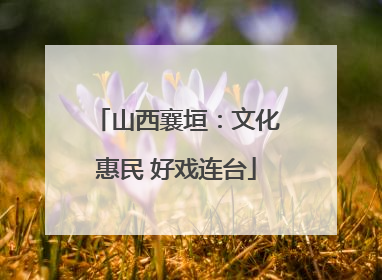 山西襄垣：文化惠民 好戏连台