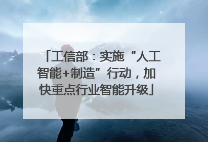 工信部：实施“人工智能+制造”行动，加快重点行业智能升级