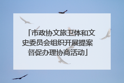 市政协文旅卫体和文史委员会组织开展提案督促办理协商活动