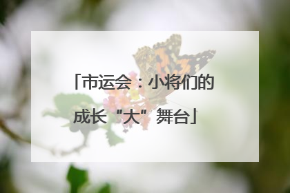 市运会：小将们的成长“大”舞台