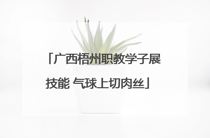 广西梧州职教学子展技能 气球上切肉丝
