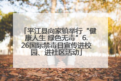 平江县向家镇举行“健康人生 绿色无毒”6.26国际禁毒日宣传进校园、进社区活动