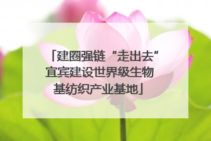 建圈强链“走出去” 宜宾建设世界级生物基纺织产业基地