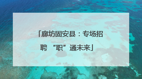廊坊固安县：专场招聘 “职”通未来