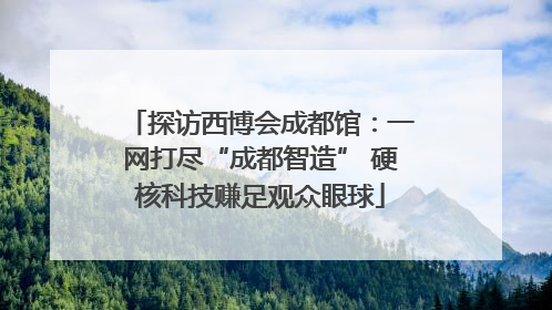 探访西博会成都馆：一网打尽“成都智造” 硬核科技赚足观众眼球