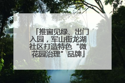 推窗见绿、出门入园，军山街龙湖社区打造特色“微花园治理”品牌