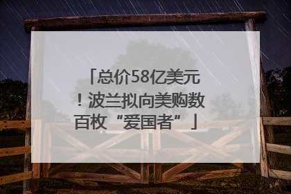 总价58亿美元！波兰拟向美购数百枚“爱国者”