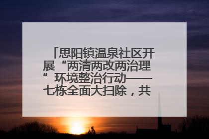 思阳镇温泉社区开展“两清两改两治理”环境整治行动——七栋全面大扫除，共建洁净家园