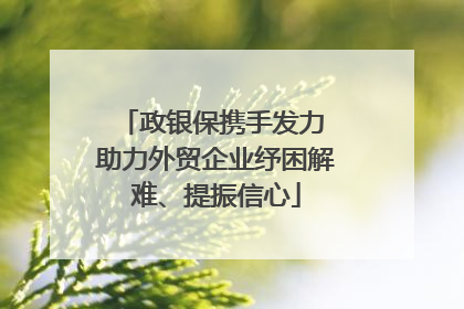 政银保携手发力 助力外贸企业纾困解难、提振信心