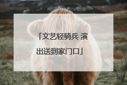 文艺轻骑兵 演出送到家门口