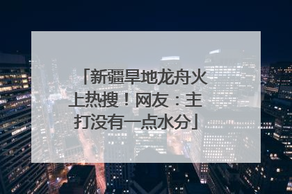 新疆旱地龙舟火上热搜！网友：主打没有一点水分
