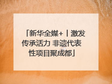 新华全媒+丨激发传承活力 非遗代表性项目聚成都