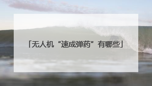 无人机“速成弹药”有哪些