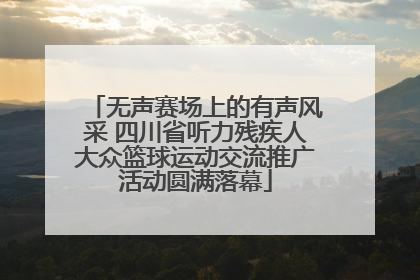 无声赛场上的有声风采 四川省听力残疾人大众篮球运动交流推广活动圆满落幕