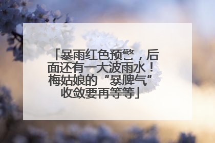 暴雨红色预警，后面还有一大波雨水！梅姑娘的“暴脾气”收敛要再等等