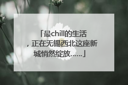 最chill的生活，正在无锡西北这座新城悄然绽放……