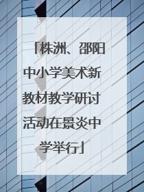 株洲、邵阳中小学美术新教材教学研讨活动在景炎中学举行