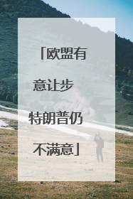 欧盟有意让步 特朗普仍不满意