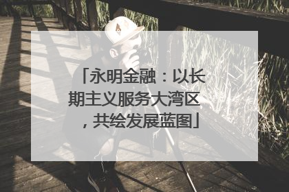 永明金融：以长期主义服务大湾区，共绘发展蓝图