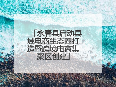 永春县启动县域电商生态圈打造暨跨境电商集聚区创建