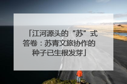 江河源头的“苏”式答卷：苏青文旅协作的种子已生根发芽