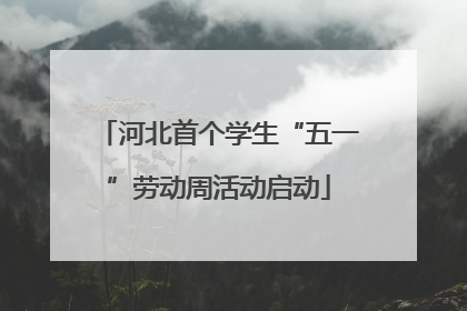 河北首个学生“五一”劳动周活动启动