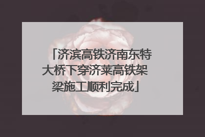 济滨高铁济南东特大桥下穿济莱高铁架梁施工顺利完成