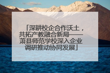 深耕校企合作沃土，共拓产教融合新局——萧县师范学校深入企业调研推动协同发展