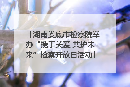 湖南娄底市检察院举办“携手关爱 共护未来”检察开放日活动