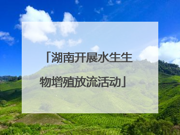 湖南开展水生生物增殖放流活动