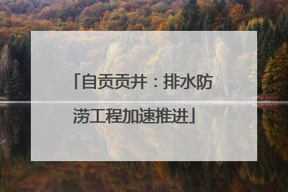 自贡贡井：排水防涝工程加速推进