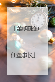 董明珠卸任董事长