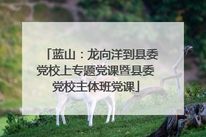 蓝山：龙向洋到县委党校上专题党课暨县委党校主体班党课