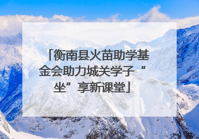 衡南县火苗助学基金会助力城关学子“坐”享新课堂