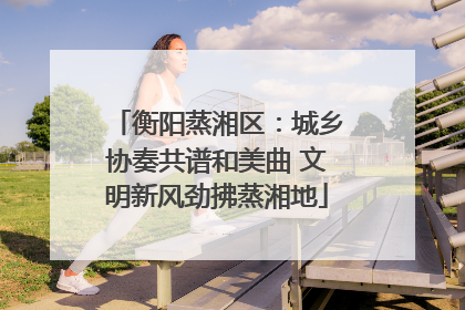 衡阳蒸湘区：城乡协奏共谱和美曲 文明新风劲拂蒸湘地