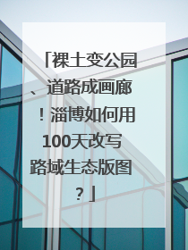 裸土变公园、道路成画廊！淄博如何用100天改写路域生态版图？