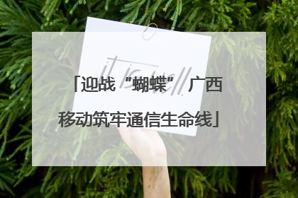 迎战“蝴蝶” 广西移动筑牢通信生命线
