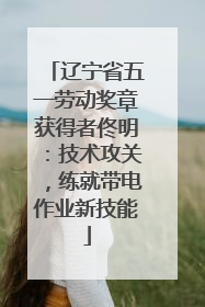 辽宁省五一劳动奖章获得者佟明：技术攻关，练就带电作业新技能