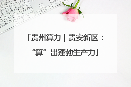 贵州算力｜贵安新区：“算”出蓬勃生产力