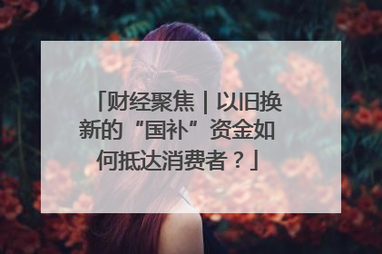财经聚焦｜以旧换新的“国补”资金如何抵达消费者？