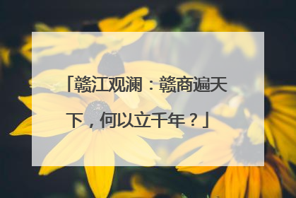 赣江观澜：赣商遍天下，何以立千年？