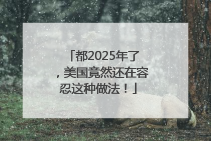都2025年了，美国竟然还在容忍这种做法！