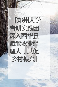 郑州大学青耕实践团深入西华县赋能农业经理人，共促乡村振兴