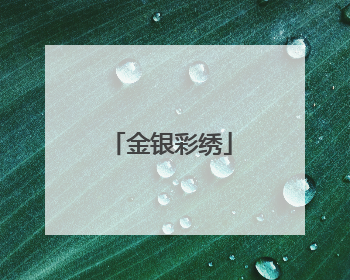 金银彩绣
