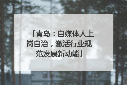 青岛：自媒体人上岗自治，激活行业规范发展新动能