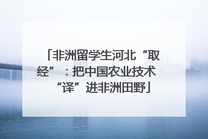 非洲留学生河北“取经”：把中国农业技术“译”进非洲田野