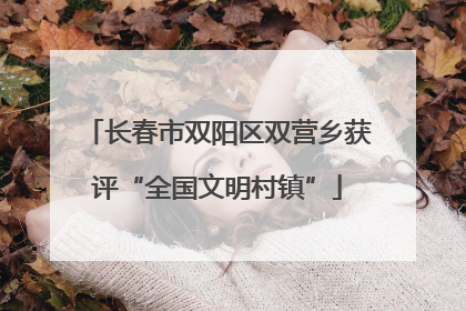 长春市双阳区双营乡获评“全国文明村镇”